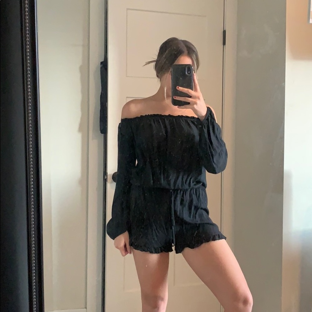 Black Brandy Melville stretchy romper